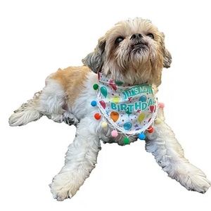 Woof it’s my Birthday Bandana For Pets size L/XL or 15 to 18 inches NEW